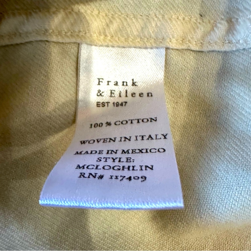 NWT - Frank & Eileen McCloghlin Cotton Flannel Shirt Jacket - Cream - XS / S - Picture 14 of 14